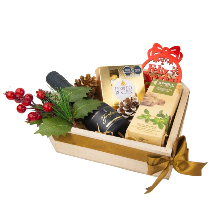 Caja corazón de madera