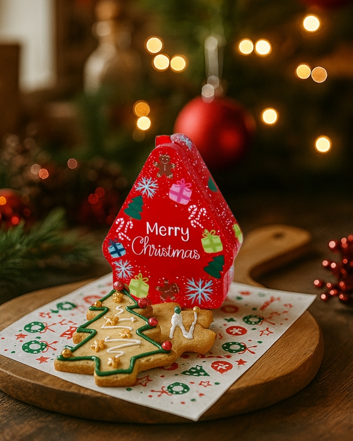 Detalle Navideño en latita con galletas