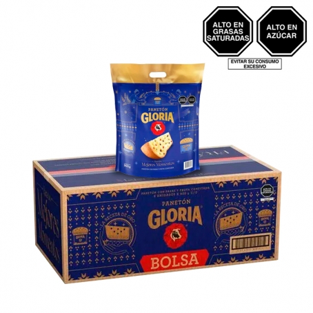 Caja de 6 panetones Gloria en Bolsa x 900gr	