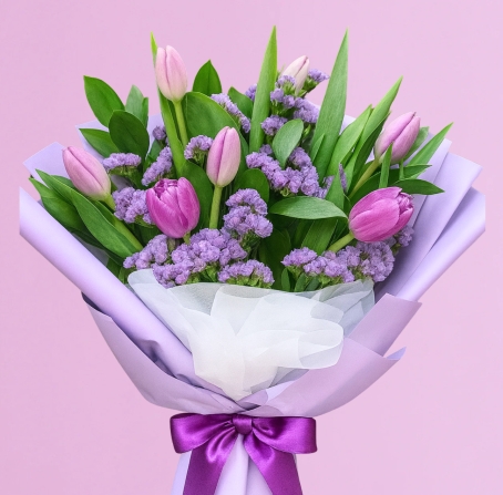 Tulipanes en ramo