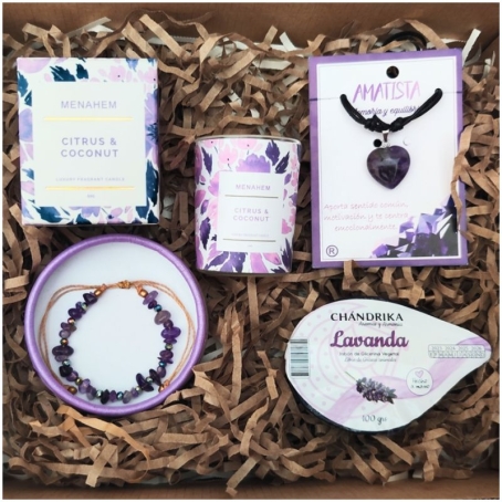 Regalos corporativos en tono lilas