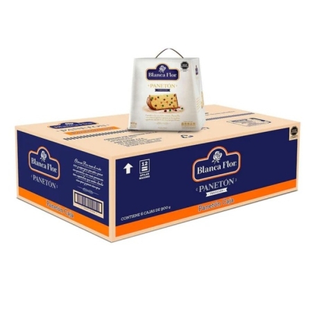 Caja de 6 Panetones BLANCA FLOR en Caja x 900gr