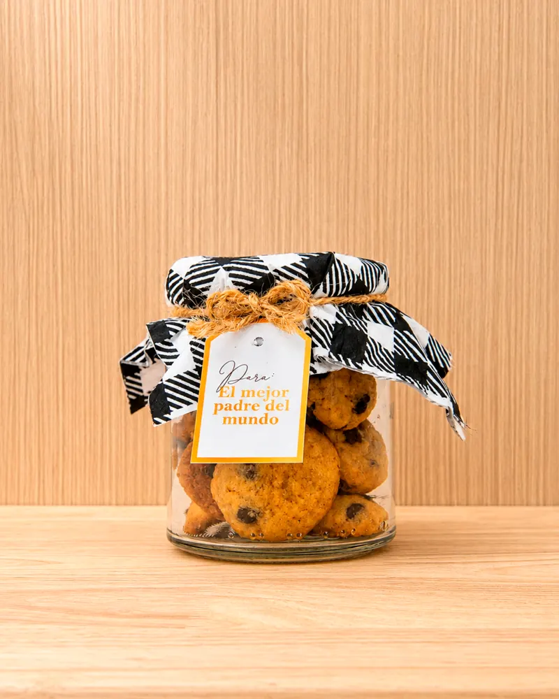 Frasco con galletas con chocochip