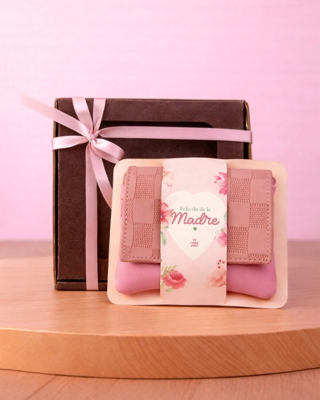 Monedero con broche y cierre