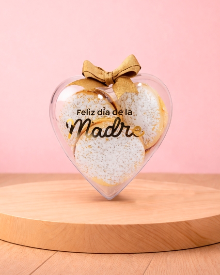 Corazón acrílico con alfajores